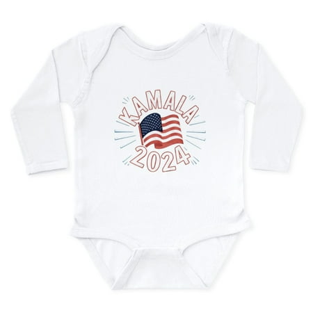 

CafePress - Kamala Harris 2024 For President - Long Sleeve Cotton Baby Bodysuit