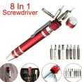 thumbnail image 2 of Portable 8In1 Magnetic Pocket Screwdriver Kit Pen Shape Repair Hand Tools Set, 2 of 8