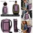 thumbnail image 4 of WANDF Airline Approved Travel Backpack with USB Port, 30L Waterproof Carry On Personal Item Bag 18x14x8  for Men Women, 13 Pockets Laptop Weekender Backpack, Daypack for Business Travel Gym,Pink, 4 of 10