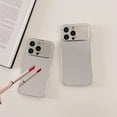 thumbnail image 3 of Plating Mirror Large Window Camera Lens Protector Phone Case Compatible with iPhone Case (Silver,iPhone 12 Pro), 3 of 6