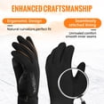 thumbnail image 3 of ATERCEL Winter Gloves Men and Women Cold Weather Glove Touchscreen Warm Waterproof Bicycle Gloves Sports Ski Glove(Black, L), 3 of 8