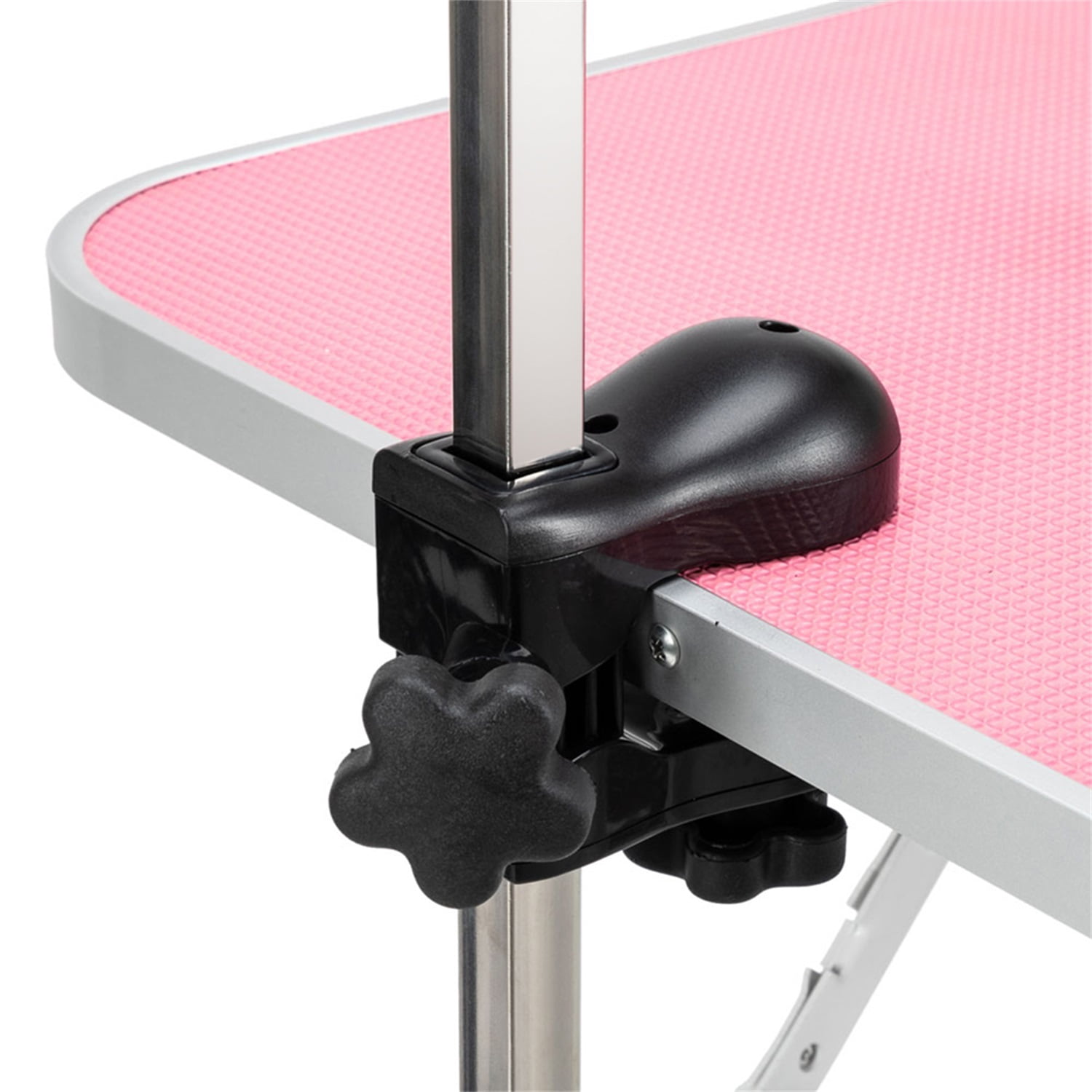 Pefilos 32" Foldable Pet Grooming Table for Small Dogs Cats with Adjustable Arm Noose Pet Grooming Table for Home for Medium Dogs Cats, Pink Pefilos 32" Foldable Pet Grooming Table for Small Dogs Cats with Adjustable Arm Noose Pet Grooming Table for Home for Medium Dogs Cats, Pink