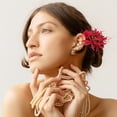 thumbnail image 4 of OULII 2 Pcs Barrettes pour Petites Filles Accessoire de Performance Rouge Floral, 4 of 8