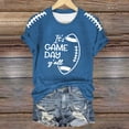 thumbnail image 2 of Women's Game Day T-Shirt Casual Short Sleeve Football Graphic Tee Tops Blouse Perfect for Sports Fans, 2 of 4