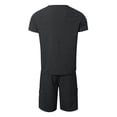 thumbnail image 6 of Men's 2 Piece Outfits Short Sleeve Waffle Knit Tracksuit Summer Shirt and Shorts Set Mens Short Sets 2 Piece Outfits Casual Summer Short Sleeve Sweatsuits Sets, 6 of 6