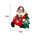 thumbnail image 6 of Mosey Christmas Snowman Bear Claus Santa Shape Scene Pendant Christmas Tree Non-woven Fabric Hanging Ornament, 6 of 8