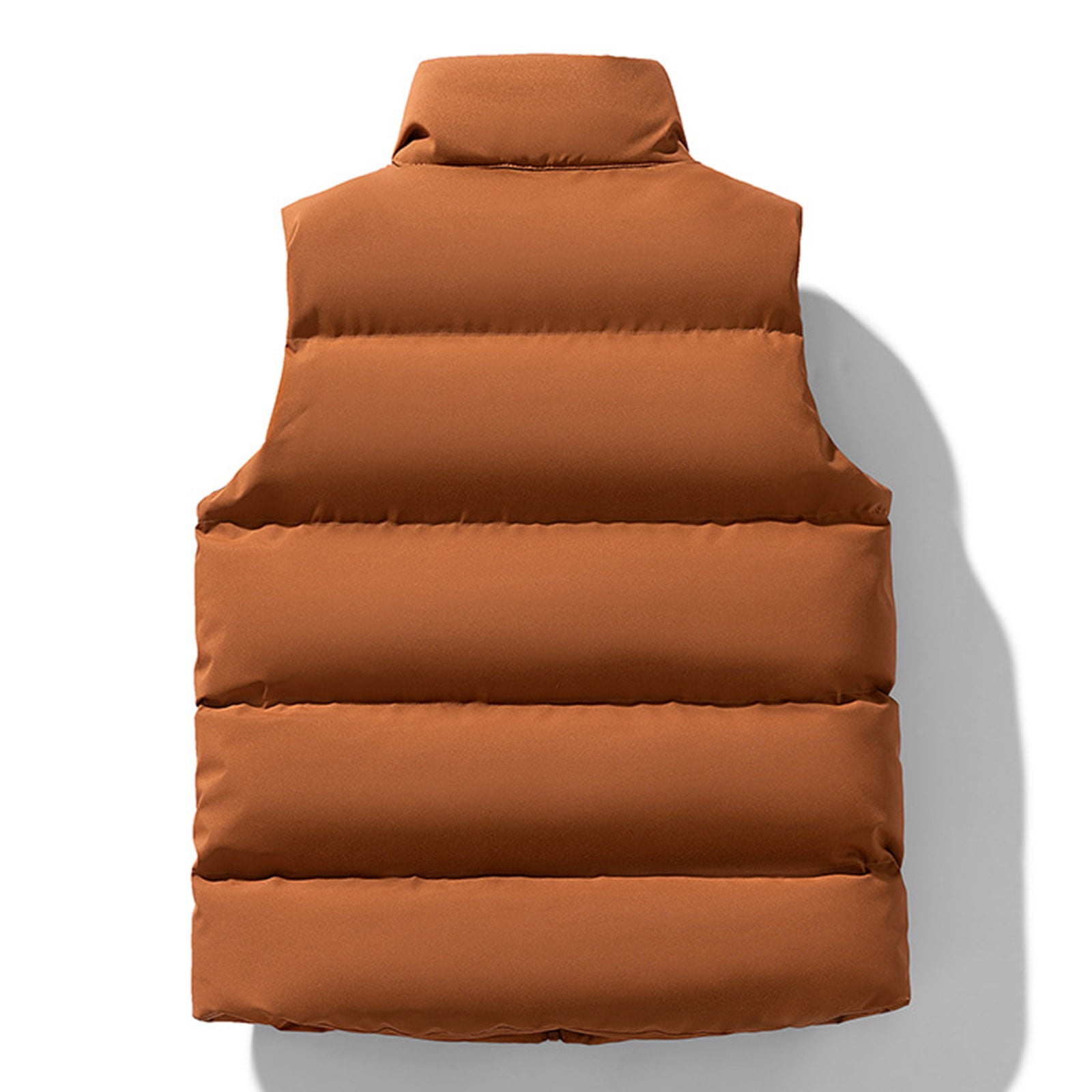 KeShDi Running Vest Men's Thick Sleeveless Top Outdoor Solid Color Blocked Men's Shoulder Sleeveless Jacket Coffee 3X