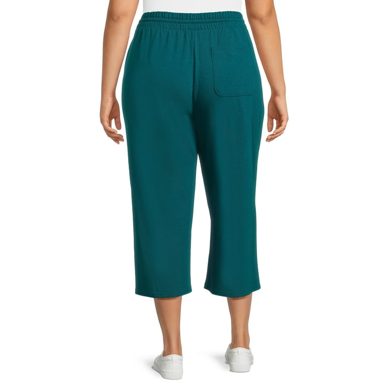 Terra Sky Women s Plus Size Pull On French Terry Cloth Capris 22 Inseam Walmart