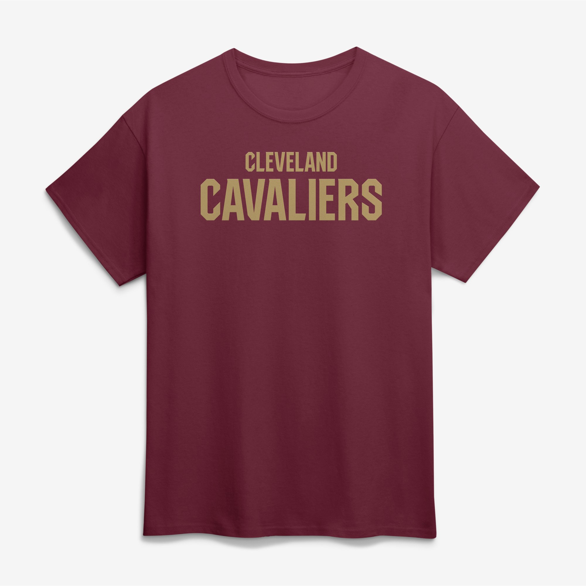 Men's Logo Athletic Wine Cleveland Cavaliers Wordmark T-Shirt