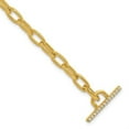 thumbnail image 4 of Auriga 14k Yellow Gold Lab Grown Diamond VS/SI DEF Toggle Bracelet 7inch for Women, 4 of 6