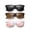 (3 Pack) Black/Gradient Brown/Pink, variant on KALIYADI Womens-Sunglasses Polarized Sunglasses-Womens Trendy: Retro Sun Glasses with UV Protection for Travel Driving