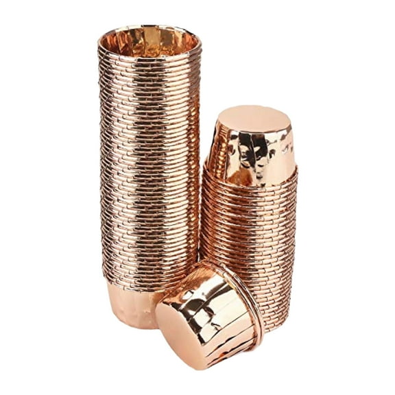 200 Gold Baking Cups, Cupcake Muffin Liners - 3.5 oz Ramekins; Festive and Classy Cupcake Holders