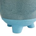 thumbnail image 5 of DecMode Dark Blue Ceramic Indoor Outdoor Planter, Set of 3 8", 6", 5"H, 5 of 8