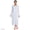 Ivory/Blue Sky Wispy Floral, variant on Women's Plus Size Cotton Long Sleeve Midcalf Nightgown