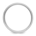 thumbnail image 2 of 14k White Gold 6mm Standard Weight Comfort Fit Brushed Satin/Polished Line Edge Wedding Band Size 10 WB103S, 2 of 5