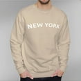 thumbnail image 4 of Men's 330g 100% Cotton NEW YORK Pattern Dropped Shoulder Round Neck Sweatshirt, 4 of 15