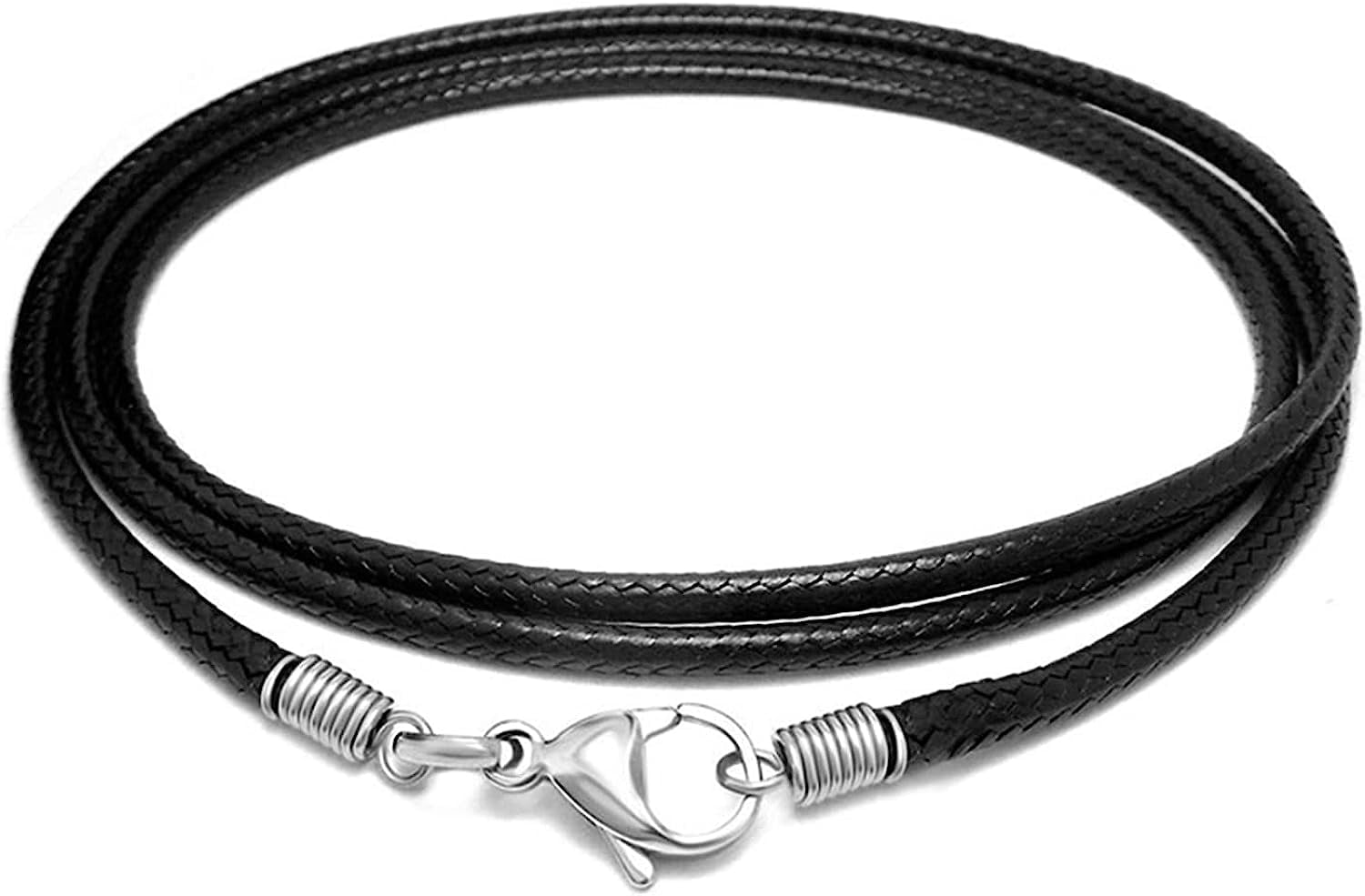 Leather Necklace Cord with Clasp, 16inch24inch Braided Rope Necklace