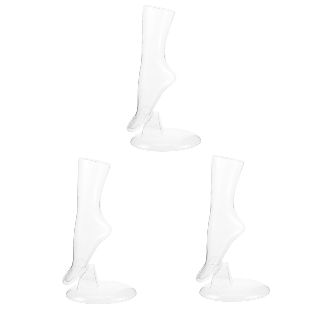 3pcs Reusable Sock Display Mannequin Feet Stand for Socks Presentation and Retail Showcase Holder