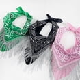 thumbnail image 2 of Bandana con flecos plateados, turbante, pañuelo para la cabeza, Bandana de fiesta para aniversario, 2 of 4