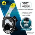thumbnail image 3 of Body Glove Anti Fog Black Free Breathing Snorkel Full Mask Set, 3 of 5