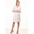 thumbnail image 2 of Mother Bee Maternity Knee Length Wrap Dress with Adjustable Belt, 2 of 4