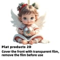 thumbnail image 4 of Adorable 2D Angel Doll Acrylic Pendant Perfect Car Rearview Ornament Christmas Tree Hanger Festive Gift/ Cute Angel Little Girl Pendant, 4 of 6