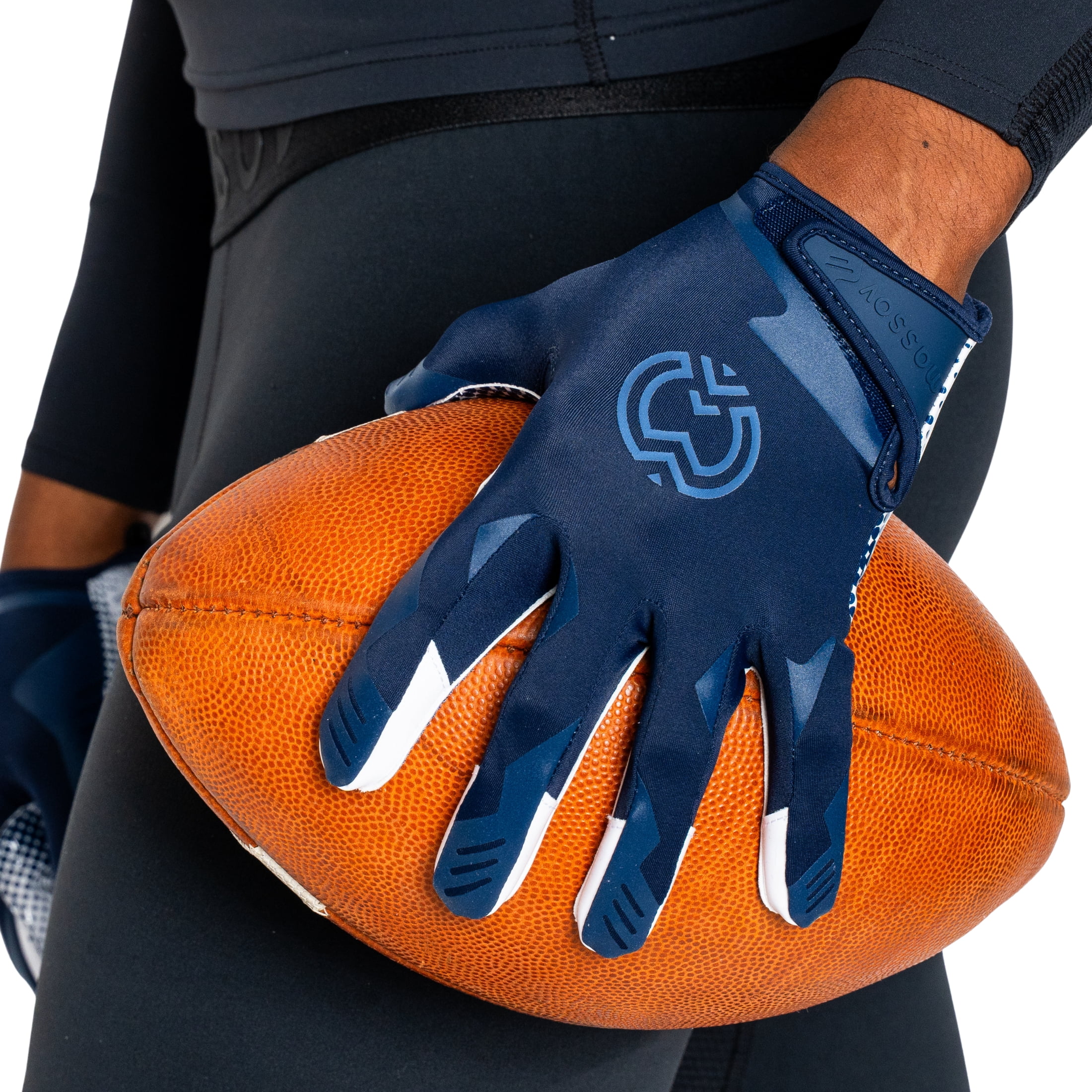 Massov VPRO3 Mens Adult Football Glove, Receiver Glove, Navy, XXL