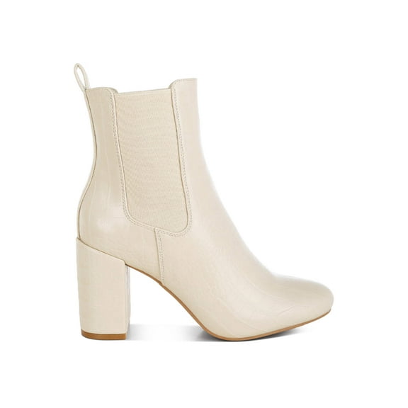 Babbel Faux Leather Block Heel Ankle Boots