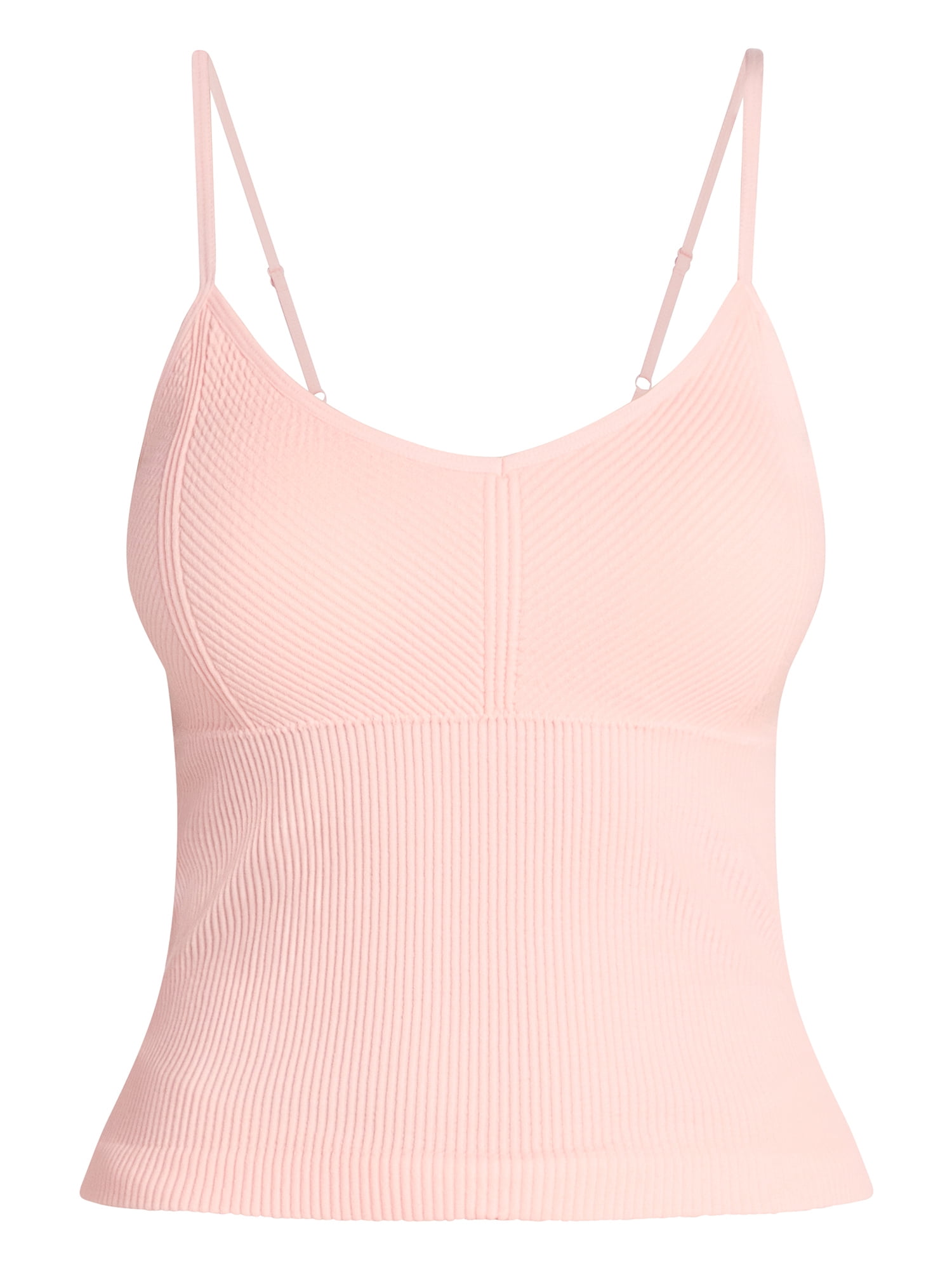 No Boundaries Textured V-Neck Cami Top, Women's XXS-XXL