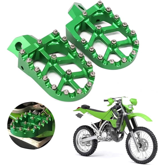 Dirt Bike Foot Pegs Footpegs Pedals Rests CNC for Kawasaki KDX200 1995-2005 KDX200R 1997-2001 KDX220R 2002-2005 KDX250 1991-1994 KX125 KX250 1988-1996 KX500 1988-2004 Motorcycle