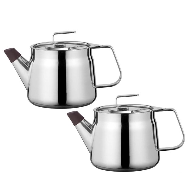 Oleegame 2 Pcs Acier Inoxydable Grande Capacité Friteuse à Huile Combo Filtre à Huile Pot T Acier Inoxydable 304 Grande Capacité Réservoir de Filtre à Huile Polyvalent