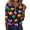 Green #11, variant on Womens Halloween T-Shirt V Neck Loose Fit Skeleton Shirts 3/4 Sleeve Funny Print Ghost Casual Tops Bat Comfy Witch Tee Gold 2XL
