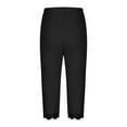 thumbnail image 4 of cFmduc Women's Capri Pants Tummy Control Knee Length Yoga Leggings Casual Sexy Solid Cutout High Waisted Cropped Pant, 4 of 6