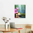 thumbnail image 2 of ONETECH  Spa Zen Stone Giclee Canvas Prints Wall Art Paintings Pictures for Living Room Bedroom Home Office Decor Modern Stretched and Framed Green Bamboo Pink Flowers Romance Artwork, 2 of 4