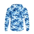 thumbnail image 6 of Havenx Sun Protection Fishing Jackets for Men Camo Long Sleeve Full Zip Coats Thumbhole Hooded Jacket Rash Guard Fishing Casual Summer Lightweight Hiking Blouse,Dark Blue L, 6 of 7