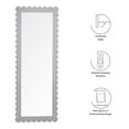 thumbnail image 3 of Modway Emmeline Scalloped Rectangle Floor Mirror in Light Gray, 3 of 9
