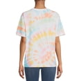 thumbnail image 3 of Peanuts Snoopy Juniors’ Van Pose Tie Dye Graphic Print T-Shirt, 3 of 5