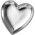 thumbnail image 3 of HEMOTON Heart-Shaped Ceramic Tray for Storage Silver Color Perfect for Valentine Gifts and Home Use 6.5 x, 3 of 8