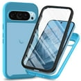 thumbnail image 1 of Google Pixel 9 / 9 Pro Case with Built in Screen Protector,Dteck Full-Body Shockproof Rubber Hybrid Protection Case Crystal Clear PC Back Cover for Google Pixel 9 / 9 Pro,Blue, 1 of 5