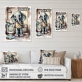 thumbnail image 4 of Designart "Grey Elephant In Laundry Room III" Animals Elephant Laundry Wall Art Living Room, 4 of 5