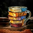 thumbnail image 3 of BPPEG Painted Book Mug,Novelty 3D Colored Glass Book Coffee Mug,Handcrafted 3D Book Haven Mug,Stained Glass Bookhaven Mugs,11oz Novelty Coffee Mugs for Hot or Cold Brews,for Librarians & Writers, 3 of 7