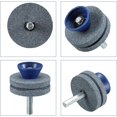 thumbnail image 3 of Afiladores de cuchillas para cortacésped de doble capa de 2 capas, afilador de cuchillas para cortacésped resistente al desgaste adecuado para la mayoría de taladros eléctricos o taladros manuales, 3 of 5