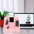 thumbnail image 2 of Boîte de Rangement de Bureau Multi-Compartiments en Bois pour Téléphone Intelligent pour École, 2 of 9