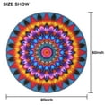 thumbnail image 6 of Colorful Tie Dye Peacock Mandala Pattern Round Tablecloth 60"x60",Wrinkle Wipeable Table Cloth for Kitchen Dining Room Picnic Patio Party, 6 of 6