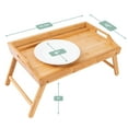 thumbnail image 5 of Rossie Home Bamboo Bed Tray / Lap Desk with Phone Holder, Medium, Natural, 5 of 6