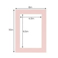 thumbnail image 2 of Soft Pink Acid Free 8x10 Picture Frame Mats with White Core Bevel Cut for 5x7 Pictures - Fits 8x10, 2 of 2