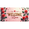 thumbnail image 1 of Welcome Decorative Banner with Roses and Hearts for Parties Events Celebrations Wedding Backdrop Party Decoration and Indoor Photography Background, 1 of 4