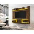 thumbnail image 3 of Manhattan Comfort Plaza 64" Wood Floating Entertainment Center in Brown/Yellow, 3 of 10