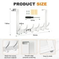 thumbnail image 4 of eZAKKA Over The Door Hooks, Stainless Steel Heavy Duty Door Hanger Holder for Hanging Coat Robe Hat Clothes Towels, White (Double Hook 6), 4 of 7