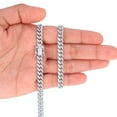 thumbnail image 3 of Nuragold 10K Real White Gold Solid Miami Cuban Link 6mm Chain Bracelet (7"-9") Italian Jewelry for Men, 3 of 7